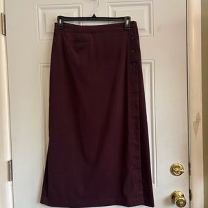 Coldwater Creek Maxi Burgundy Skirt, Size 14